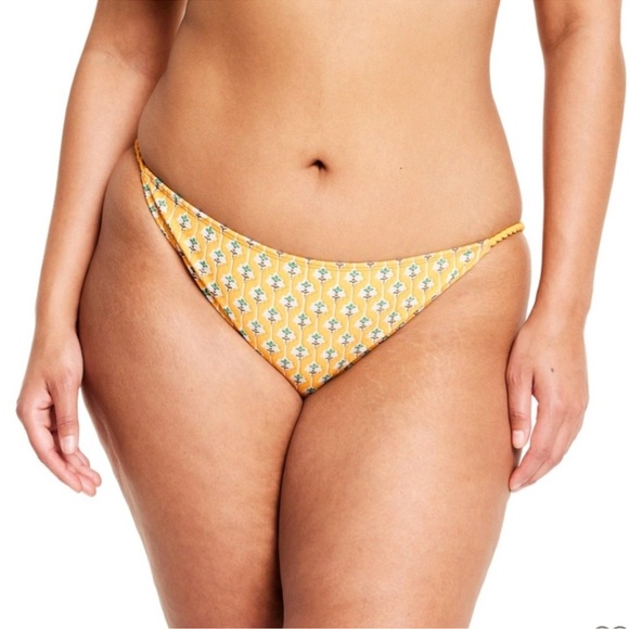 Rhode X target dainty lotus print high leg cheeky bikini bottom - Picture 10 of 11